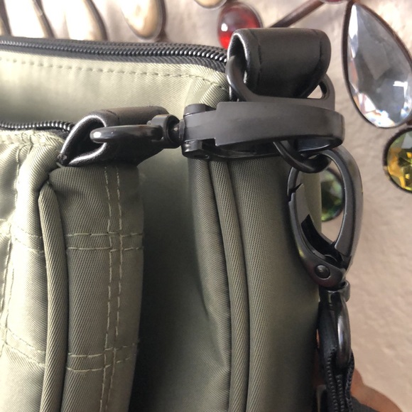 NWT IHKWIP Nylon Detachable Double Pouch Crossbody w/Strap - Picture 4 of 9